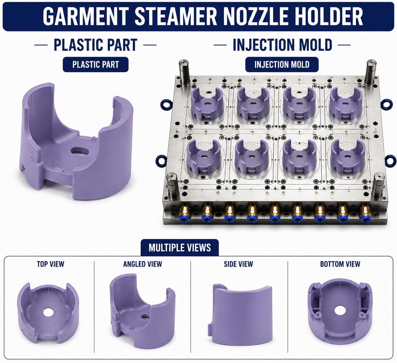 Garment Steamer Plastic Nozzle Holder Mould and Moulding Service
